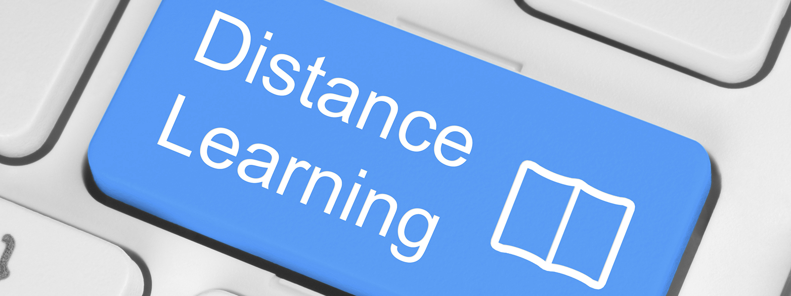 Blue distance learning button